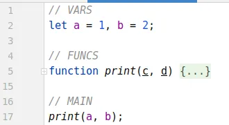 Recursive structure of JS code