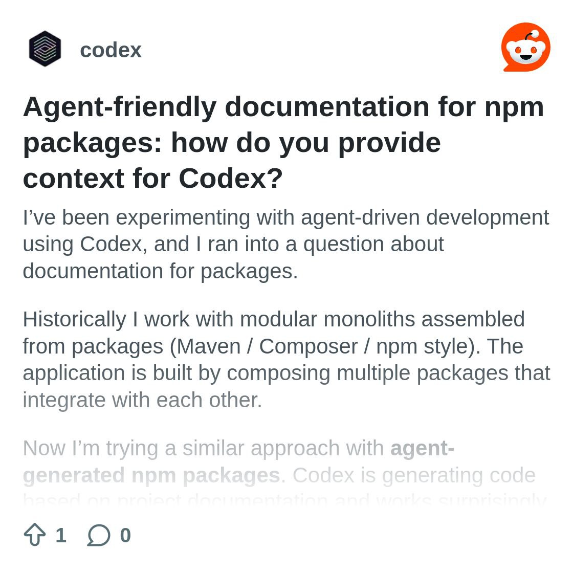 Agent-friendly documentation for npm packages